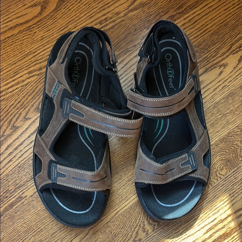 Brown and Black Orthofeet Sandals